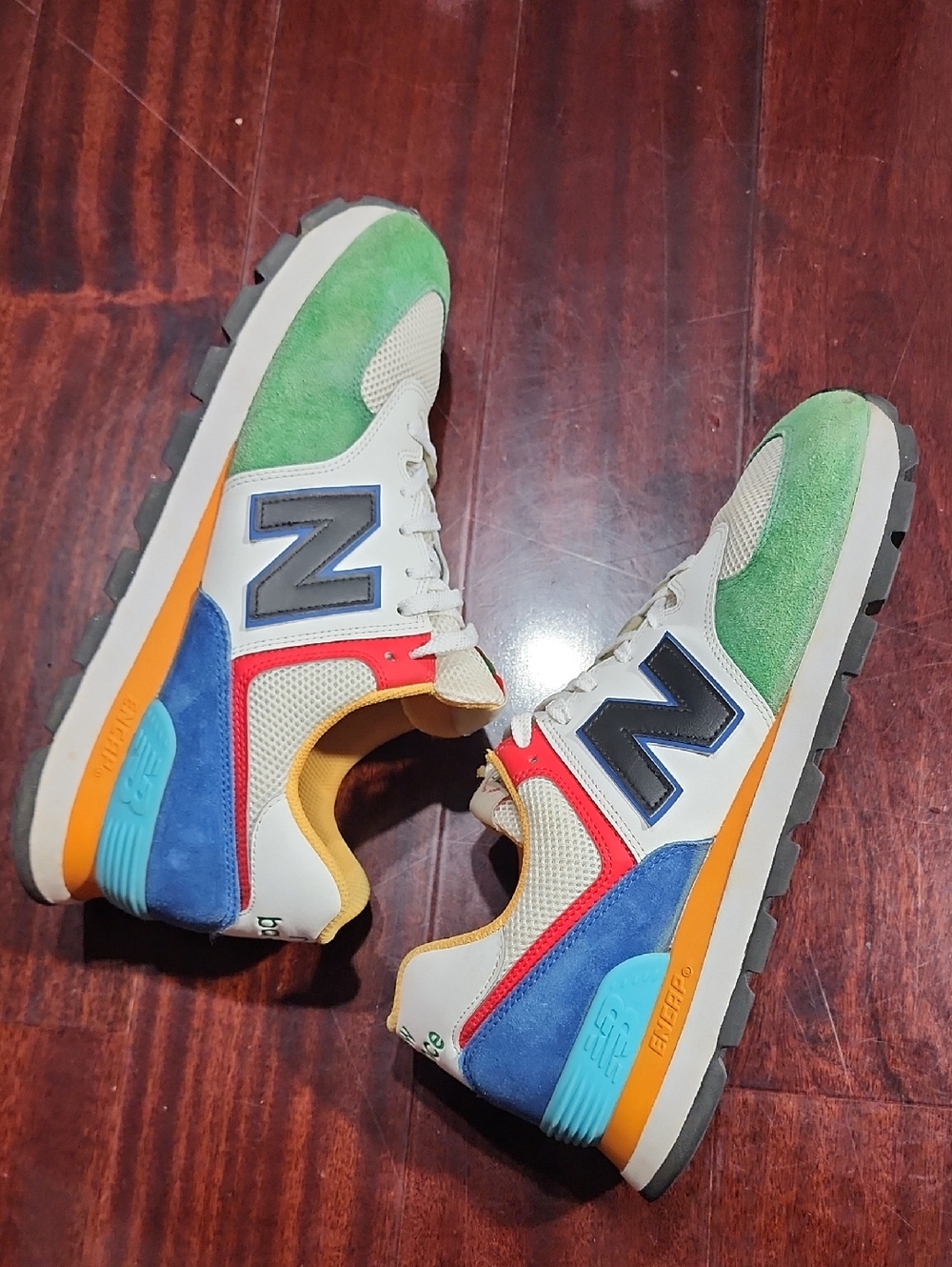 New Balance 574 Rugged Mens Sz 12 Varsity Green Athletic Shoes Comfort - Picture 10 of 10
